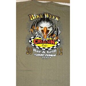 2012 Daytona Beach FL Bike Week Cruisin Cafe Bar & Grill 2 Sided Shirt Size XL